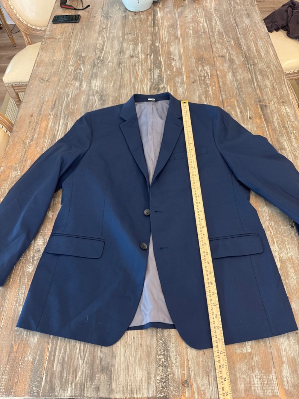 Haggar Navy Two-Button Sport Coat